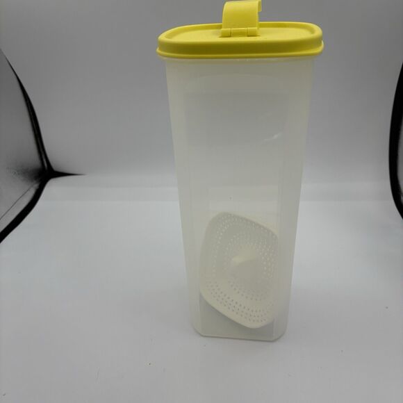 Tupperware Slim Line Pitcher 8 Cups 2 L w Yellow Lid‎ Jug Container Carafe F4 - Picture 5 of 10